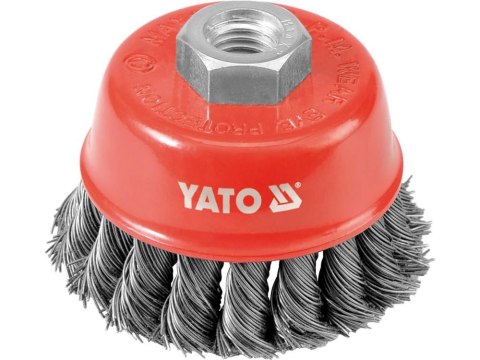 SZCZOTKA DOCZOŁOWA DRUT SPLATANY M-14, 60MM YATO SZCZOTKA DOCZOŁOWA DRUT SPLATANY M-14, 60MM YATO