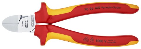 SZCZYPCE TNĄCE BOCZNE IZOLOWANE 160MM KNIPEX SZCZYPCE TNĄCE BOCZNE IZOLOWANE 160MM KNIPEX