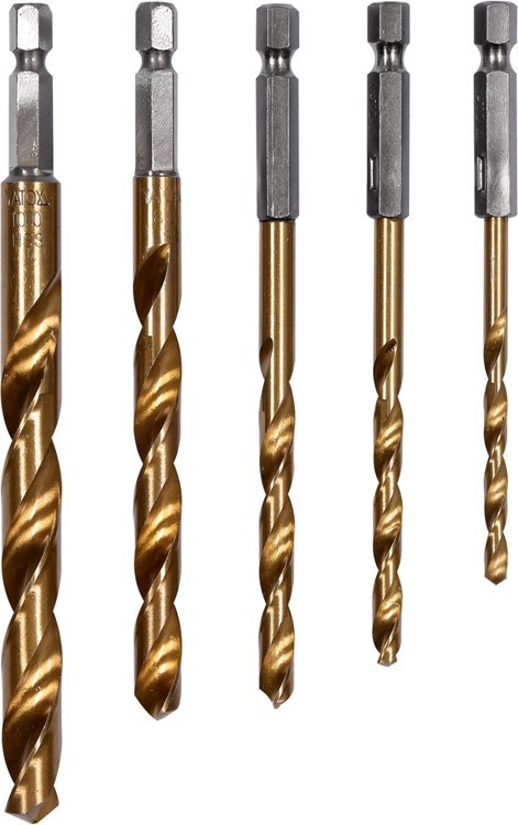 WIERTŁA DO MET 5SZT 4-10MM HEX TYTANOWA POWŁOKA YATO