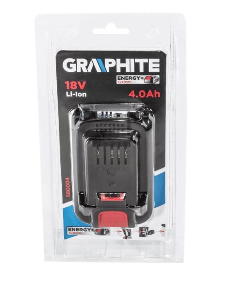 GRAPHITE | AKUMULATOR ENERGY+ 18V 4.0AH | WYDAJNY, WIELOFUNKCYJNY, NOWOCZESNY GRAPHITE | AKUMULATOR ENERGY+ 18V 4.0AH | WYDAJNY, WIELOFUNKCYJNY, NOWOCZESNY