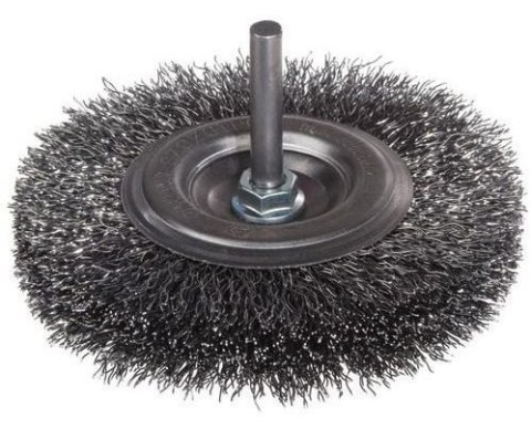 SZCZOTKA TARCZOWA DRUT STALOWY TRZPIEŃ 6MM, FI100MM SZCZOTKA TARCZOWA DRUT STALOWY TRZPIEŃ 6MM, FI100MM