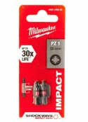 BIT, GROT, KOŃCÓWKA SHOCKWAVE PZ1 25MM 2 SZT. MILWAUKEE