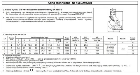 HAK ZAWIESIOWY WIDEŁKOWY Z ZABEZPIECZENIEM G8 10MM WLL3.15T UN HAK ZAWIESIOWY WIDEŁKOWY Z ZABEZPIECZENIEM G8 10MM WLL3.15T UN
