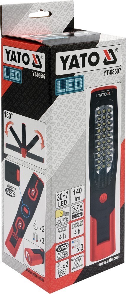 LAMPA WARSZTATOWA 30 + 7 LED YATO LAMPA WARSZTATOWA 30 + 7 LED YATO