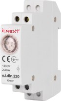 LAMPKA SYGNALIZACYJNA NA SZYNĘ DIN E.I.DIN.220 ZIELONA ENEXT