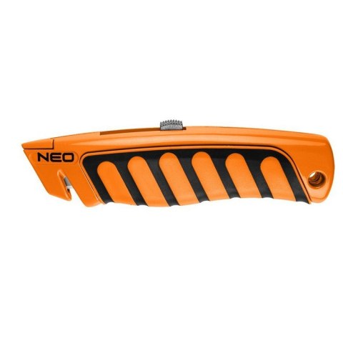 NÓŻ Z OSTRZEM TRAPEZOWYM, METALOWY KORPUS STAL NEO NÓŻ Z OSTRZEM TRAPEZOWYM, METALOWY KORPUS STAL NEO