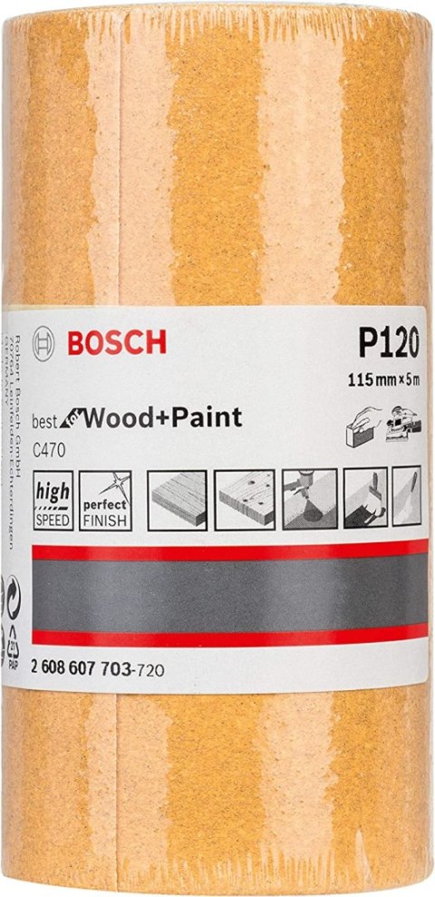 ROLKA SZLIFIERSKA BEST F/WOOD 115MM*5M P120 BOSCH ROLKA SZLIFIERSKA BEST F/WOOD 115MM*5M P120 BOSCH