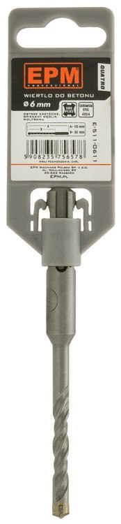 WIERTŁO SDS+ QUATRO DO BETONU 6*260 EPM WIERTŁO SDS+ QUATRO DO BETONU 6*260 EPM