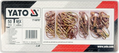 ZABEZPIECZENIA Z KÓŁKIEM MIX 50 SZT. YATO ZABEZPIECZENIA Z KÓŁKIEM MIX 50 SZT. YATO