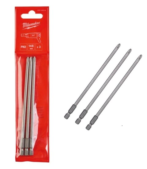 BIT, GROT, KOŃCÓWKA PH2 148MM MILWAUKEE BIT, GROT, KOŃCÓWKA PH2 148MM MILWAUKEE