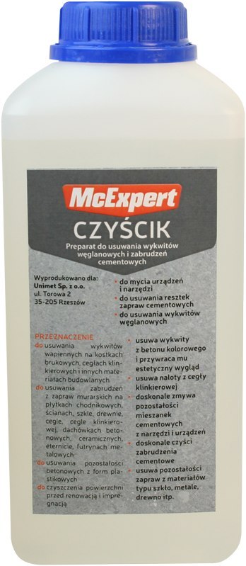 CZYŚCIK DO ZAPRAW MURARSKICH NA NARZĘDZIACH 1L MC EXPERT CZYŚCIK DO ZAPRAW MURARSKICH NA NARZĘDZIACH 1L MC EXPERT