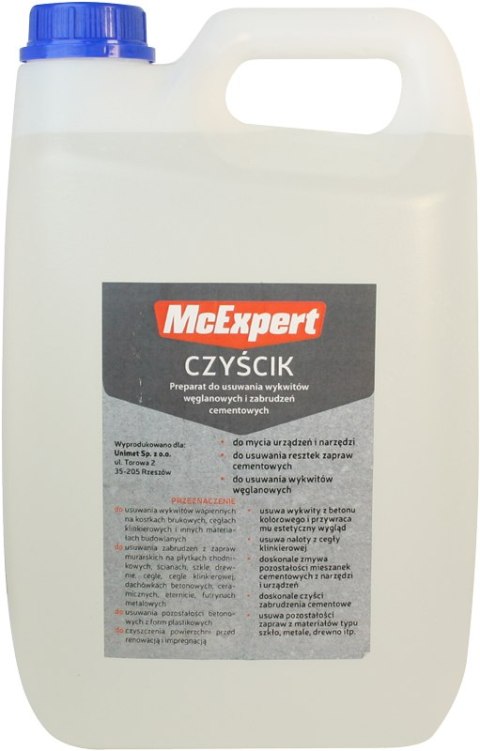 CZYŚCIK DO ZAPRAW MURARSKICH NA NARZĘDZIACH 5L MC EXPERT CZYŚCIK DO ZAPRAW MURARSKICH NA NARZĘDZIACH 5L MC EXPERT
