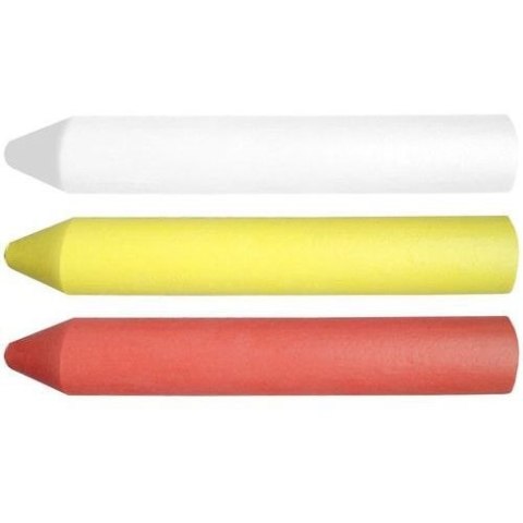 KREDA TECHNICZNA BIA,ZÓŁ,CZER OLEJOWA 13*85 MM 3 SZT. TOPEX KREDA TECHNICZNA BIA,ZÓŁ,CZER OLEJOWA 13*85 MM 3 SZT. TOPEX