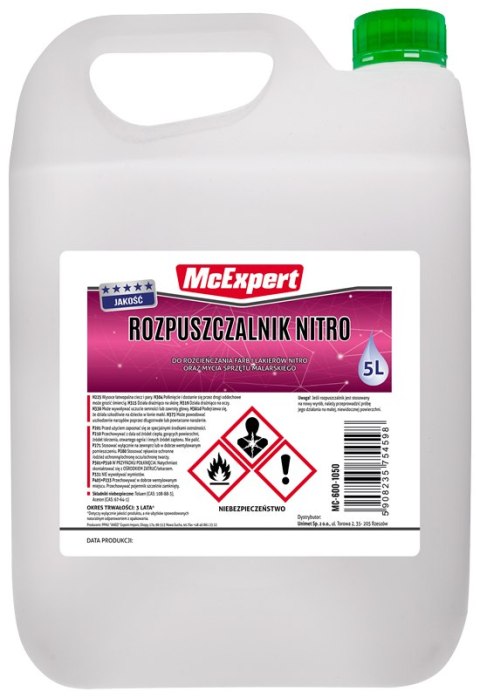 ROZPUSZCZALNIK NITRO 5L MC EXPERT ROZPUSZCZALNIK NITRO 5L MC EXPERT