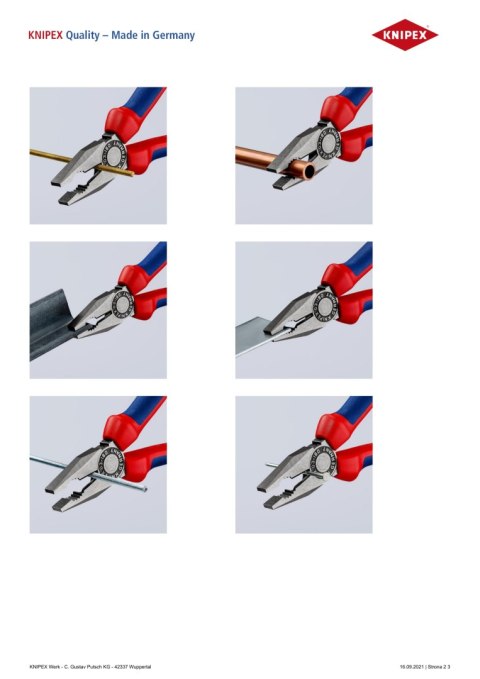 SZCZYPCE UNIWERSALNE PVC 180MM KNIPEX SZCZYPCE UNIWERSALNE PVC 180MM KNIPEX