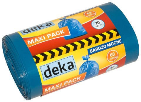 WORKI MAXI PACK BARDZO MOCNE NIEBIESKIE 60L A20 DEKA WORKI MAXI PACK BARDZO MOCNE NIEBIESKIE 60L A20 DEKA