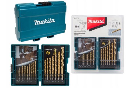 ZESTAW WIERTEŁ DO METALU POWŁOKA TYTAN 19 EL. MAKITA ZESTAW WIERTEŁ DO METALU POWŁOKA TYTAN 19 EL. MAKITA