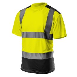 KOSZULKA T-SHIRT OSTRZEGAWCZY CIEMNY DÓŁ ŻÓŁTY XL NEO
