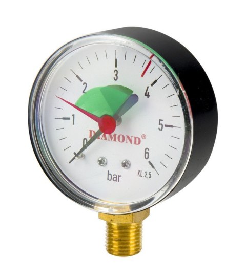 MANOMETR TECHNICZNY ŚR. 63MM 0-6 BAR GW 2/5 DIAMOND MANOMETR TECHNICZNY ŚR. 63MM 0-6 BAR GW 2/5 DIAMOND