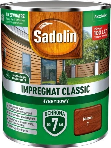 SADOLIN IMPREGNAT CLASSIC HYBRYDOWY 7 LAT MAHOŃ 4.5L SADOLIN SADOLIN IMPREGNAT CLASSIC HYBRYDOWY 7 LAT MAHOŃ 4.5L SADOLIN