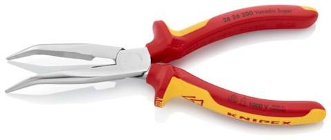 SZCZYPCE IZOLOWANE WYDŁUŻONE WYGIĘTE TNĄCE PÓŁOKRĄGŁE 200MM KNIPEX SZCZYPCE IZOLOWANE WYDŁUŻONE WYGIĘTE TNĄCE PÓŁOKRĄGŁE 200MM KNIPEX