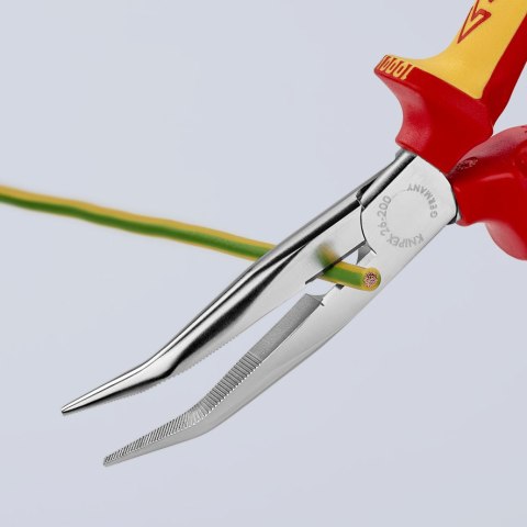 SZCZYPCE IZOLOWANE WYDŁUŻONE WYGIĘTE TNĄCE PÓŁOKRĄGŁE 200MM KNIPEX SZCZYPCE IZOLOWANE WYDŁUŻONE WYGIĘTE TNĄCE PÓŁOKRĄGŁE 200MM KNIPEX