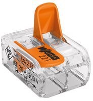 SZYBKOZŁĄCZKA 2X0,2-4MM2 TRANSPARENTNA/POMARAŃCZOWA 221-412 UN SZYBKOZŁĄCZKA 2X0,2-4MM2 TRANSPARENTNA/POMARAŃCZOWA 221-412 UN