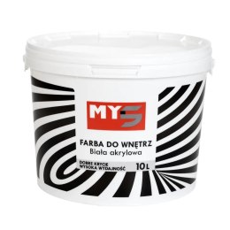 FARBA AKRYLOWA DO WNĘTRZ BIAŁA MY5 10L UN