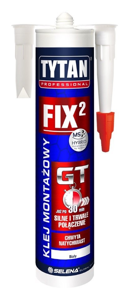 KLEJ MONTAŻOWY FIX2 GT 290ML BIAŁY TYTAN KLEJ MONTAŻOWY FIX2 GT 290ML BIAŁY TYTAN