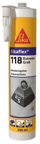 KLEJ MONTAŻOWY SIKAFLEX 118 EXTRA GRAB 290ML BIAŁY SIKA