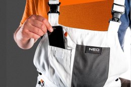SPODNIE ROBOCZE NA SZELKACH BIAŁE HD ROZMIAR LD/54 NEO