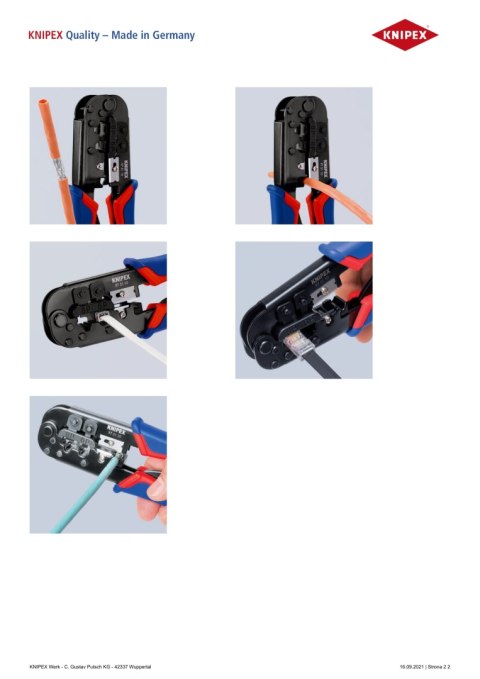 SZCZYPCE DO ZAGNIATANIA WTYKÓW TELEFONICZNYCH TYPU WESTERN KNIPEX SZCZYPCE DO ZAGNIATANIA WTYKÓW TELEFONICZNYCH TYPU WESTERN KNIPEX