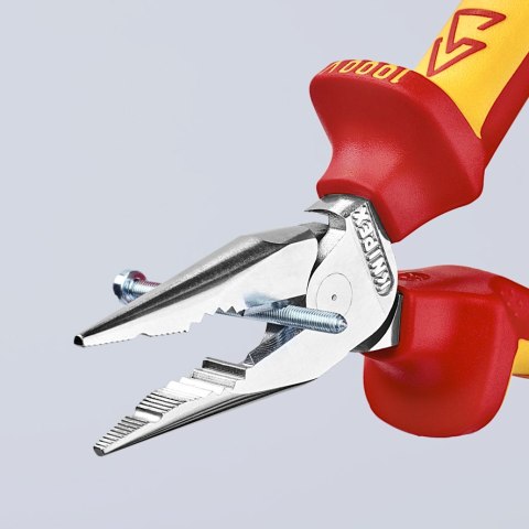 SZCZYPCE UNIWERSALNE Z OSTRO ZAKOŃCZONYMI SZCZĘKAMI PCV145MM KNIPEX SZCZYPCE UNIWERSALNE Z OSTRO ZAKOŃCZONYMI SZCZĘKAMI PCV145MM KNIPEX