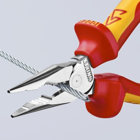 SZCZYPCE UNIWERSALNE Z OSTRO ZAKOŃCZONYMI SZCZĘKAMI PCV145MM KNIPEX SZCZYPCE UNIWERSALNE Z OSTRO ZAKOŃCZONYMI SZCZĘKAMI PCV145MM KNIPEX