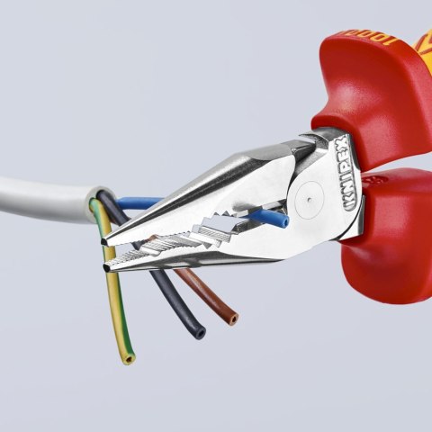 SZCZYPCE UNIWERSALNE Z OSTRO ZAKOŃCZONYMI SZCZĘKAMI PCV145MM KNIPEX SZCZYPCE UNIWERSALNE Z OSTRO ZAKOŃCZONYMI SZCZĘKAMI PCV145MM KNIPEX