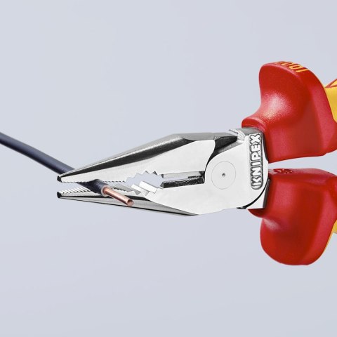 SZCZYPCE UNIWERSALNE Z OSTRO ZAKOŃCZONYMI SZCZĘKAMI PCV145MM KNIPEX SZCZYPCE UNIWERSALNE Z OSTRO ZAKOŃCZONYMI SZCZĘKAMI PCV145MM KNIPEX