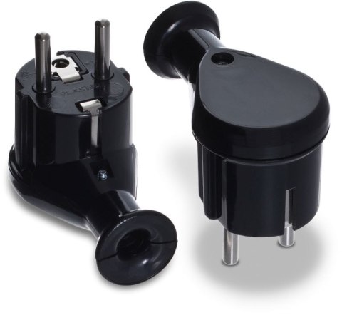 WTYCZKA KĄTOWA ROZBIERALNA UNI-SCHUKO, 2P+Z 16A 250V CZARNA VOLTEO WTYCZKA KĄTOWA ROZBIERALNA UNI-SCHUKO, 2P+Z 16A 250V CZARNA VOLTEO