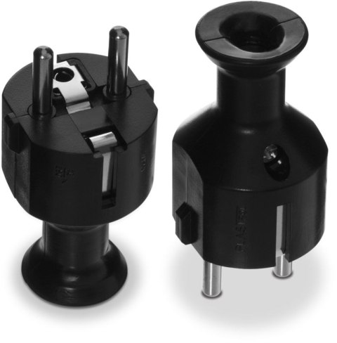 WTYCZKA PROSTA ROZBIERALNA UNI-SCHUKO, 2P+Z 16A, 250V CZARNA VOLTEO WTYCZKA PROSTA ROZBIERALNA UNI-SCHUKO, 2P+Z 16A, 250V CZARNA VOLTEO