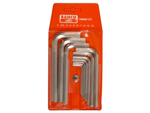 ZESTAW KLUCZY IMBUSOWYCH 10CZ. 2-10 MM BAHCO ZESTAW KLUCZY IMBUSOWYCH 10CZ. 2-10 MM BAHCO