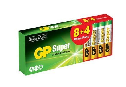 BATERIA SUPER ALKALINE AAA LR3 1.5V 12 SZTUK GP BATTERY BATERIA SUPER ALKALINE AAA LR3 1.5V 12 SZTUK GP BATTERY