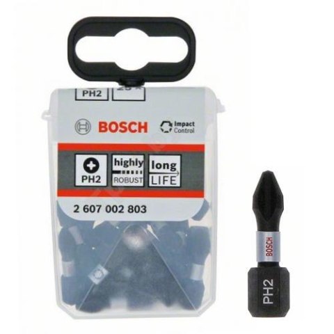 BIT, GROT, KOŃCÓWKA PH2 25MM IMP 25PCS BOSCH BIT, GROT, KOŃCÓWKA PH2 25MM IMP 25PCS BOSCH