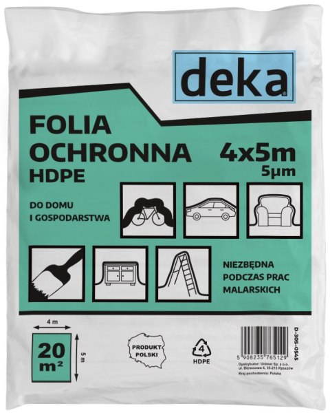 FOLIA OCHRONNA HDPE 4X5 MG 0,005 DEKA FOLIA OCHRONNA HDPE 4X5 MG 0,005 DEKA