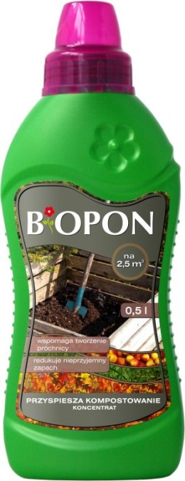 KONCENTRAT PRZYSPIESZAJĄCY KOMPOSTOWANIE W PŁYNIE 0.5L BIOPON