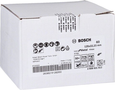 KRĄŻEK FIBRA BEST FOR METAL+INOX TYTAN R780 125MM G60 BOSCH KRĄŻEK FIBRA BEST FOR METAL+INOX TYTAN R780 125MM G60 BOSCH