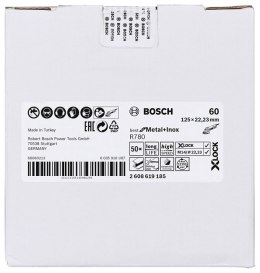 KRĄŻEK FIBROWY X-LOCK R780 GR. 60 125MM INOX BOSCH
