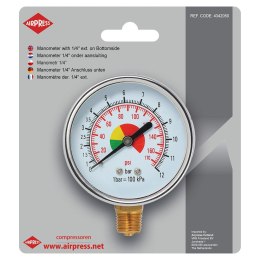 MANOMETR 1/4'' DOLNY GWINT AIRPRESS