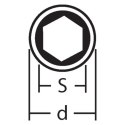 NASADKA SZEŚCIOKĄTNA DO ŚRUB Z ŁBEM SZEŚCIOKĄTNYM 1/2' 19MM KNIPEX