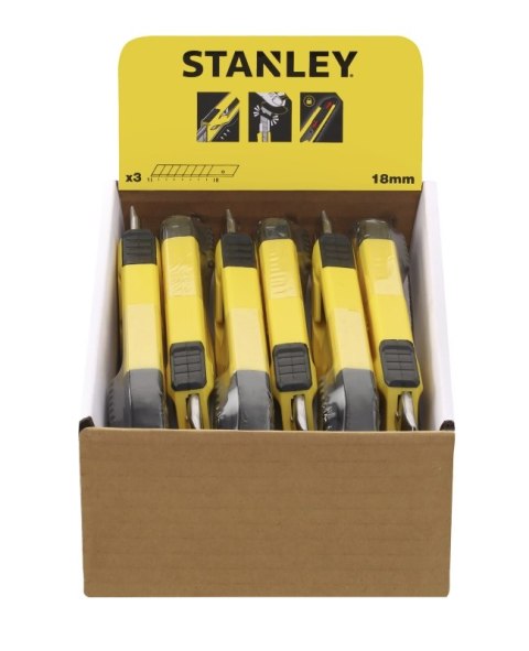 NÓŻ PLASTIKOWY Z 3 OSTRZAMI TPR 18MM STANLEY NÓŻ PLASTIKOWY Z 3 OSTRZAMI TPR 18MM STANLEY