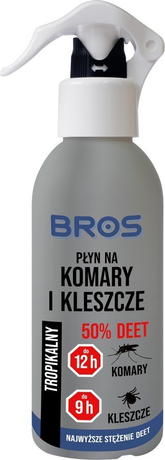 PŁYN NA. KOMARY I KLESZCZE 50% DEET 130ML BROS PŁYN NA. KOMARY I KLESZCZE 50% DEET 130ML BROS