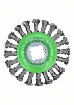 SZCZOTKA TARCZOWA 115 DRUT INOX PLECIONY X-LOCK BOSCH